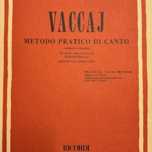 VACCAJ - METODO PRATICO DI CANTO (SOPRANO O TENORE)